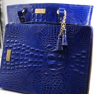 Brahmin Cobalt Asher Bag with matching Padfolio.